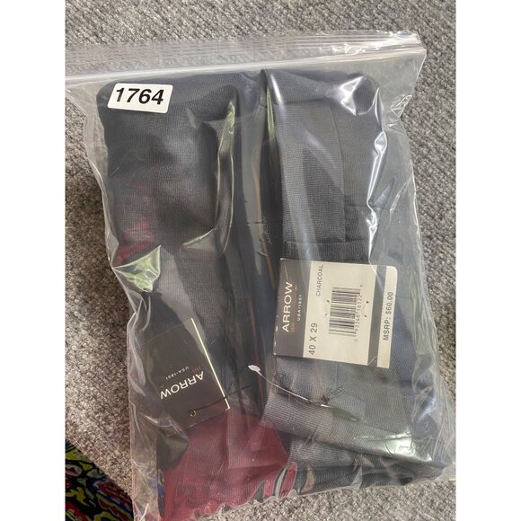 Arrow Pants Mens 40 x 29 Charcoal Dress Business Casual Modern Fit professional - Picture 10 of 10